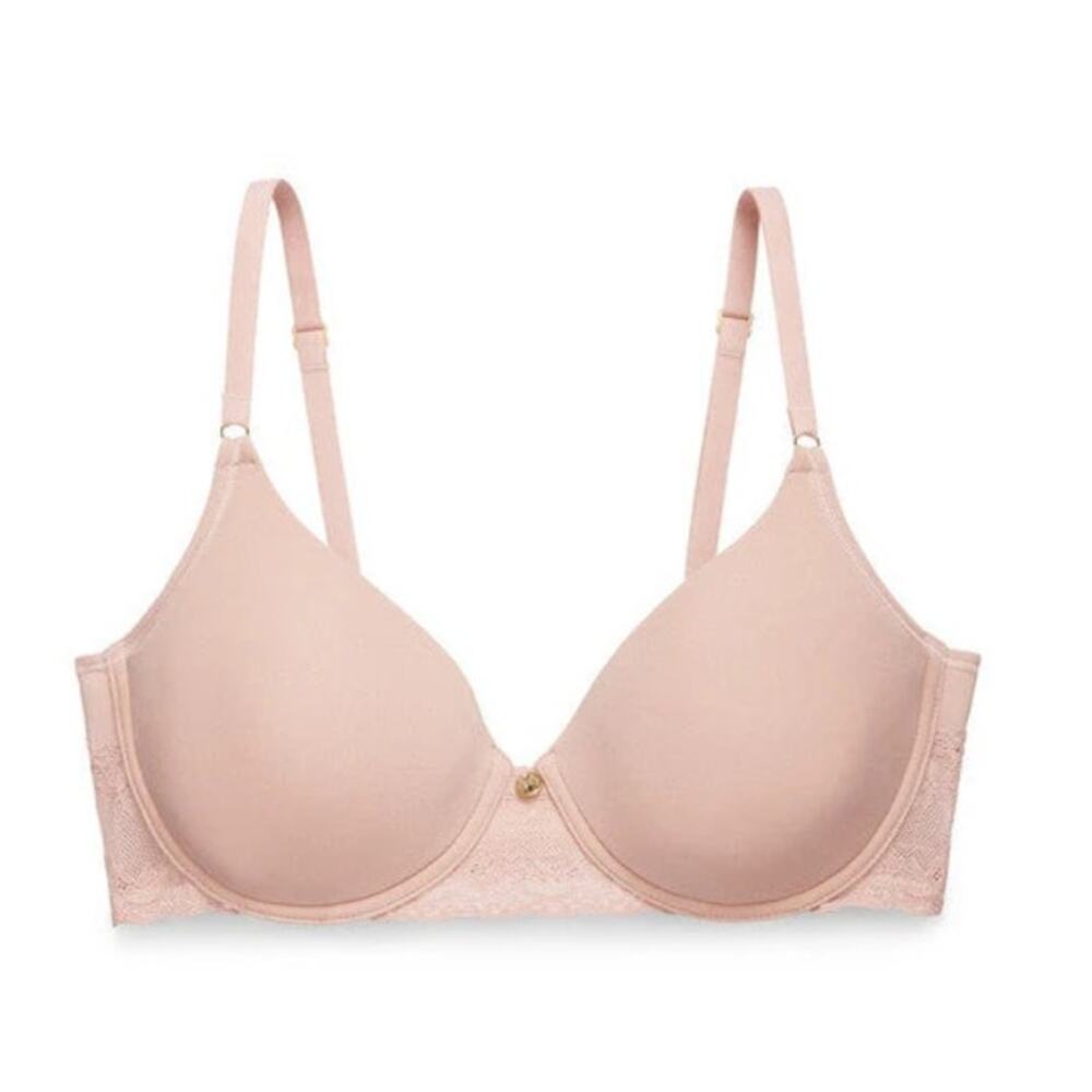 Natori Bliss Perfection Contoured Wired T-Shirt Bra Rose 721154 Size 38DD NWT